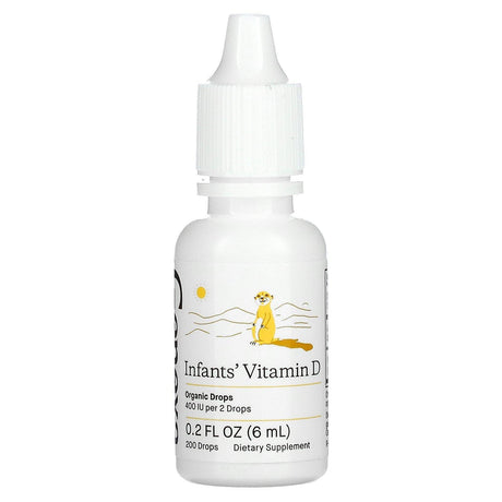 Genexa, Infants´ Vitamin D, Newborn+, Organic Vanilla, 200 IU, 200 Drops, 0.2 fl oz (6 ml) - Supply Center USA