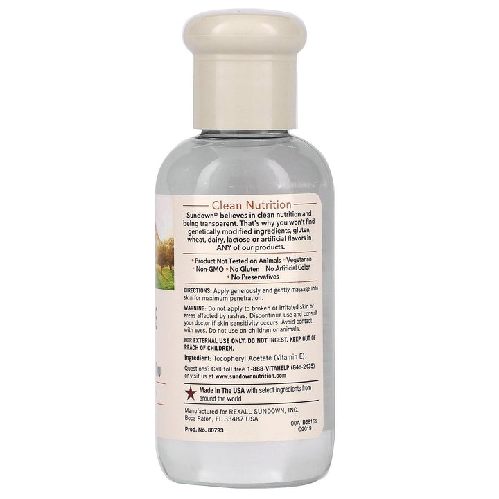 Sundown Naturals, Vitamin E Oil, 31,500 mg (70,000 IU), 2.5 fl oz (75 ml) - HealthCentralUSA