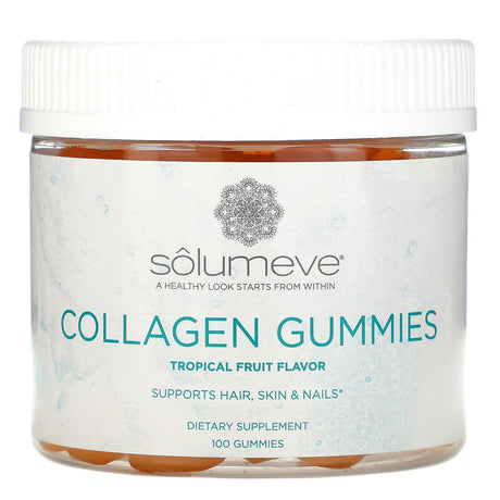 Solumeve, Collagen Gummies, Gelatin Free, Tropical Fruit Flavor, 100 Gummies - Supply Center USA