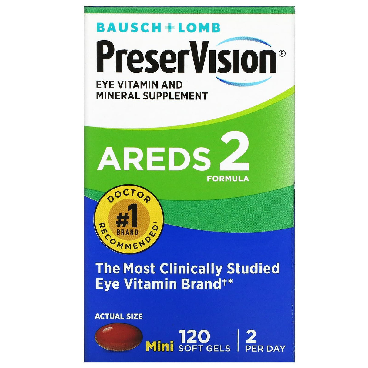 PreserVision, Eye Vitamin and Mineral Supplement, 120 Mini Soft Gels - Supply Center USA