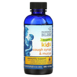 Mommy's Bliss, Kids, Organic Cough Syrup & Mucus + Immunity Support, 1-12 Yrs, Elderberry, 4 fl oz (120 ml) - Supply Center USA