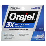 Orajel, 3X Medicated For Mouth Sores Gel, Extra Strength, 0.42 oz (11.9 g) - Supply Center USA