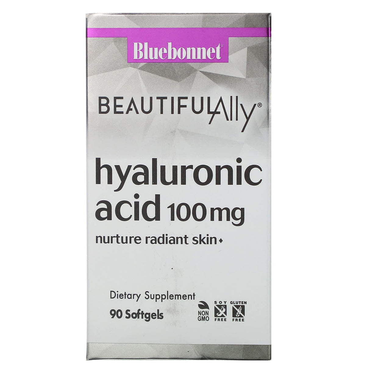 Bluebonnet Nutrition, Beautiful Ally, Hyaluronic Acid, 100 mg, 90 Softgels - Supply Center USA