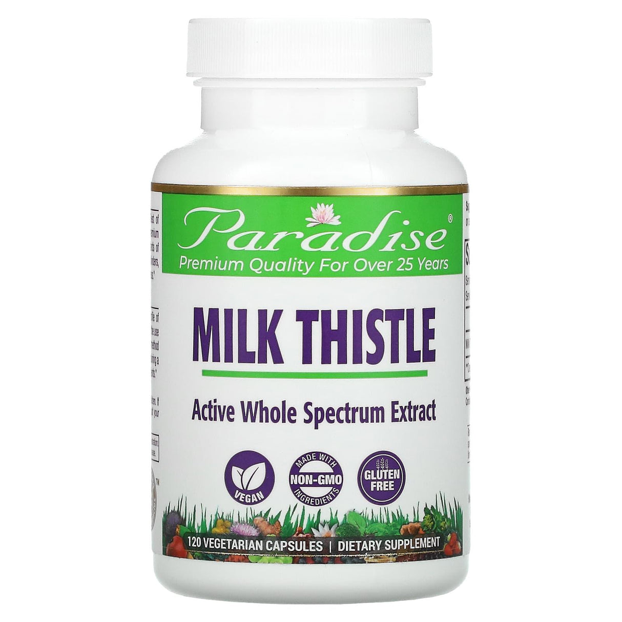 Paradise Herbs, Milk Thistle, 120 Vegetarian Capsules - Supply Center USA