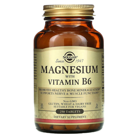 Solgar, Magnesium with Vitamin B6, 250 Tablets - Supply Center USA