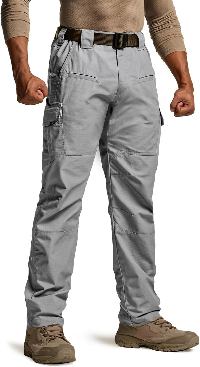 CQR Men'S Tactical Pants, Water Resistant Ripstop Cargo Pants, Lightweight EDC Work Hiking Pants, Outdoor Apparel