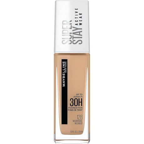 Maybelline Super Stay Full Coverage Liquid Foundation Active Wear Makeup, up to 30Hr Wear, Transfer, Sweat & Water Resistant, Matte Finish, Light Beige, 1 Count - Supply Center USA