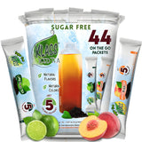 Klass Aguas Frescas Powdered Drink Mix | 44 Sugar Free Powder Packets | Flavors - Cucumber Limeade Pineapple Tangerine Strawberry Watermelon & Hibiscus Berries - Water Enhancer to Go!