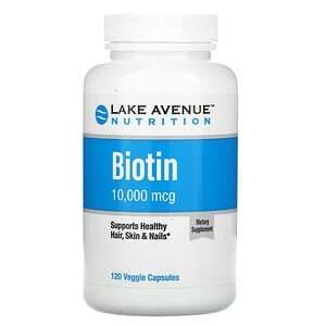 Lake Avenue Nutrition, Biotin, 10,000 mcg, 120 Veggie Capsules - HealthCentralUSA