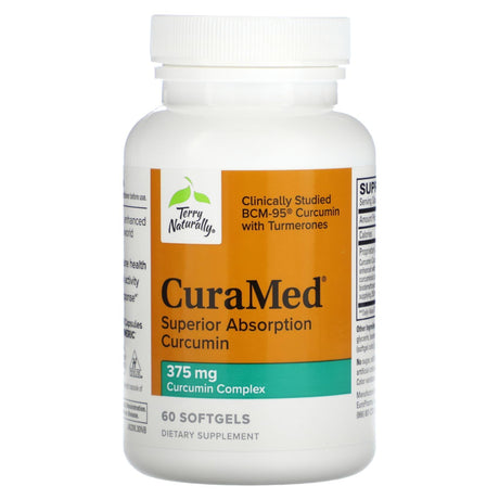 Terry Naturally, CuraMed, Superior Absorption Curcumin, 750 mg, 60 Softgels - Supply Center USA