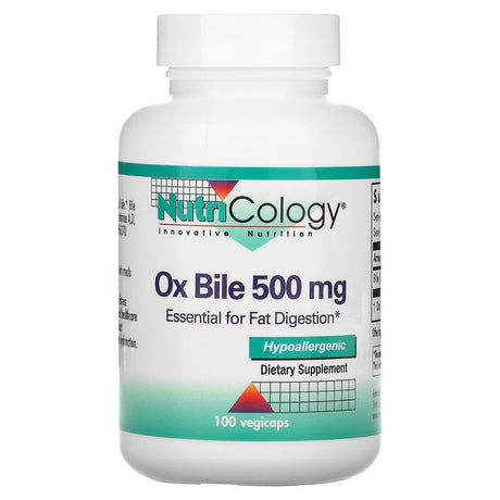 Nutricology, Ox Bile, 125 mg, 180 Vegicaps - Supply Center USA