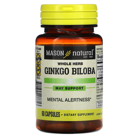 Mason Natural, Whole Herb Ginkgo Biloba, 180 Capsules - Supply Center USA