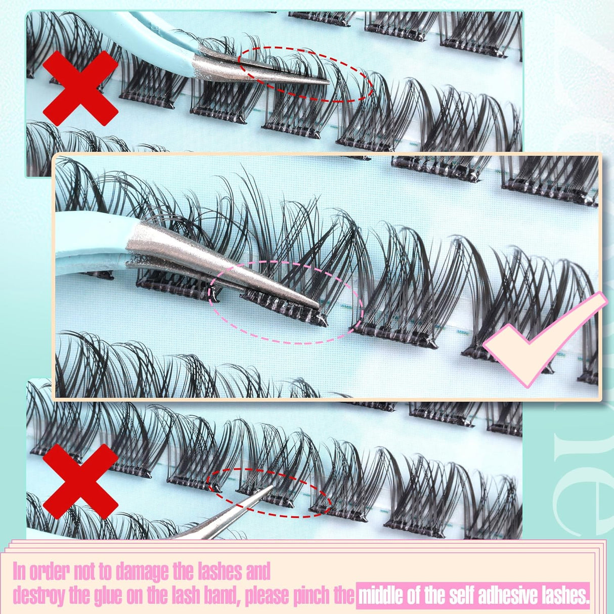 Self Adhesive Lashes Clusters Kit Natural Self Adhesive Cluster Eyelash Extensions Kit Reusable Wispy Cluster Lashes No Glue Needed Fluffy D Curl Individual Lashes Kit with Tweezers 10-16MM by Zegaine