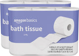 Amazon Basics 2-Ply Toilet Paper, 30 Rolls = 120 Regular Rolls, 350 Sheets, (Pack of 30), Unscented
