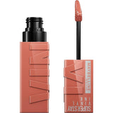 Maybelline Super Stay Vinyl Ink Longwear No-Budge Liquid Lipcolor Makeup, Highly Pigmented Color and Instant Shine, Cheeky, Rose Nude Lipstick, 0.14 Fl Oz, 1 Count - Supply Center USA