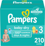 Pampers Baby Dry Diapers - Size 1, 120 Count, Absorbent Disposable Diapers