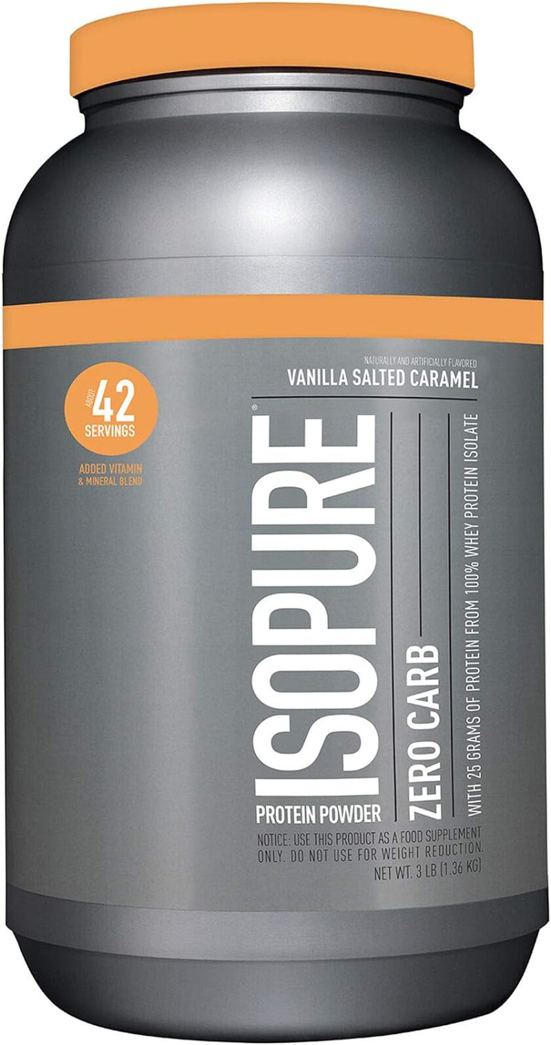 Isopure Creamy Vanilla Whey Isolate Protein Powder with Vitamin C & Zinc for Immune Support, 25G Protein, Zero Carb & Keto Friendly, 15 Servings, 1 Pound (Packaging May Vary)