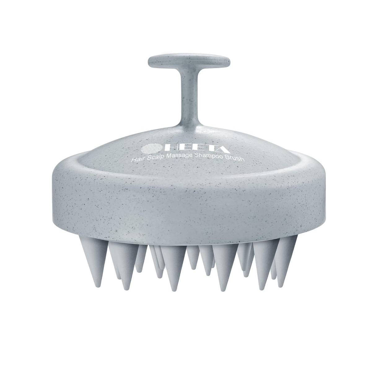 HEETA Shampoo Scalp Brush Massager Hair Growth, Scalp Scrubber with Soft Silicone Bristles for Hair Growth & Dandruff Removal, Hair Brush for Scalp Exfoliator, Black