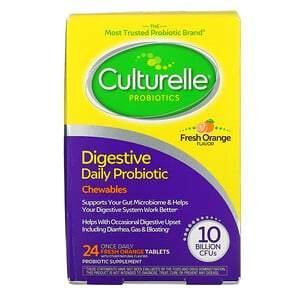 Culturelle, Digestive Daily Probiotic, Fresh Orange, 10 Billion CFUs, 24 Once Daily Tablets - Supply Center USA