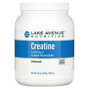 Lake Avenue Nutrition, Creatine Powder, Unflavored, 5,000 mg, 32 oz (907 g) - Supply Center USA