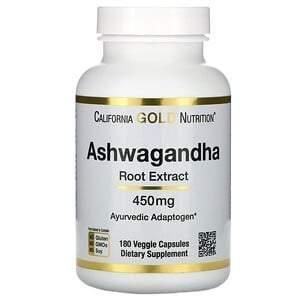 California Gold Nutrition, Ashwagandha, 450 mg, 180 Veggie Capsules - Supply Center USA