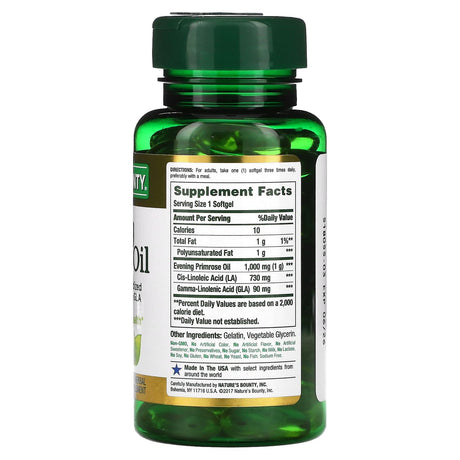 Nature's Bounty, Evening Primrose Oil, 1,000 mg, 60 Rapid Release Softgels - Supply Center USA