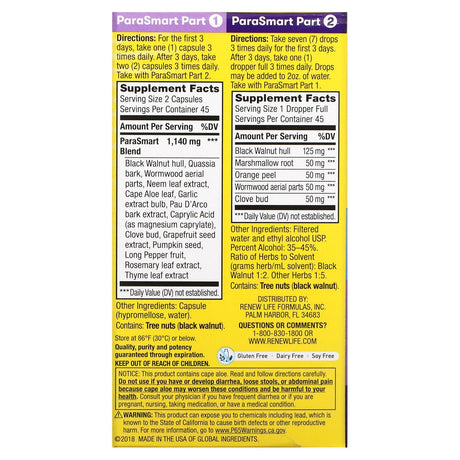 Renew Life, ParaSmart, 15-Day Targeted Cleanse, 2-Part - Supply Center USA