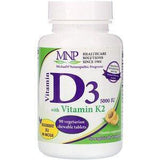 Michael's Naturopathic, Vitamin D3 with Vitamin K2, Natural Apricot Flavor, 125 mcg (5,000 IU), 90 Vegetarian Chewable Tablets - Supply Center USA