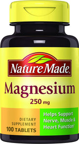 Nature Made Magnesium Oxide 250 Mg, Dietary Supplement for Muscle, Heart, Bone and Nerve Health Support, 200 Tablets, 200 Day Supply - Supply Center USA