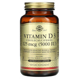 Solgar, Vitamin D3 (Cholecalciferol), 125 mcg (5,000 IU), 240 Vegetable Capsules - Supply Center USA