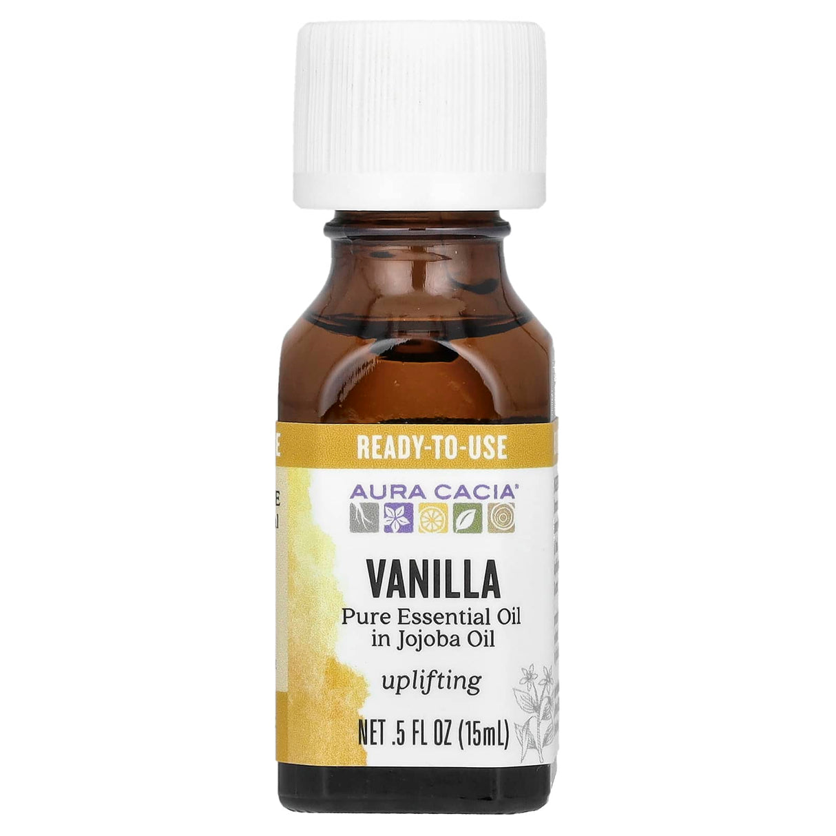 Aura Cacia, Pure Essential Oil, Vanilla, .5 fl oz (15 ml)