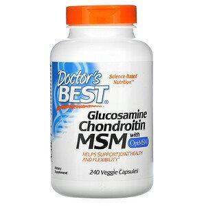 Doctor's Best, Glucosamine Chondroitin MSM with OptiMSM, 240 Veggie Caps - Supply Center USA