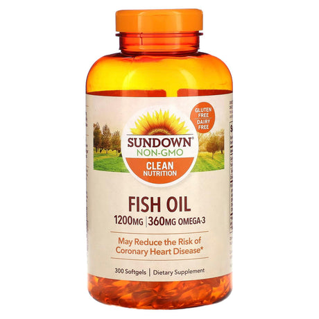 Sundown Naturals, Fish Oil, 1,200 mg, 300 Softgels - Supply Center USA