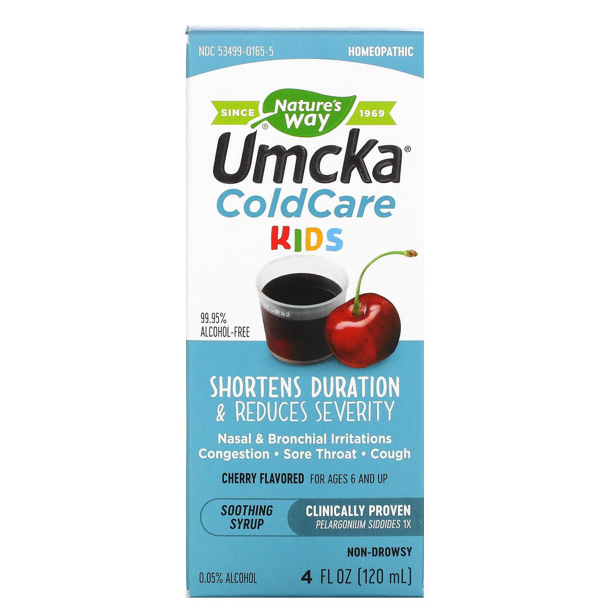 Nature's Way, Umcka, ColdCare, Kids, For Ages 6 & Up, Cherry , 4 fl oz (120 ml) - Supply Center USA