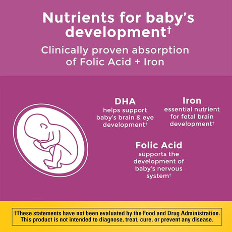 Nature Made Prenatal with Folic Acid + DHA, Prenatal Vitamin and Mineral Supplement for Daily Nutritional Support, 90 Softgels, 90 Day Supply - Supply Center USA