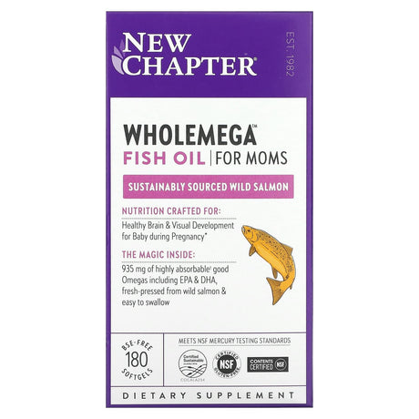 New Chapter, Wholemega Fish Oil for Moms, 180 Softgels - Supply Center USA