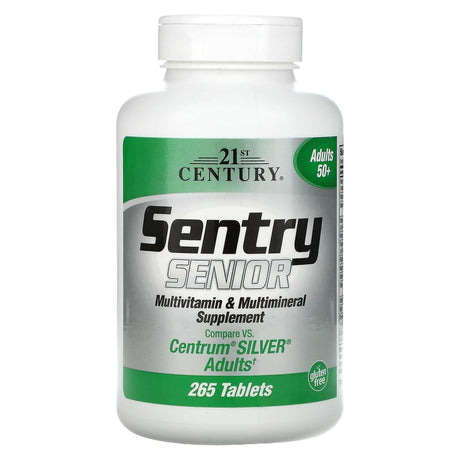 21st Century, Sentry Senior, Multivitamin & Multimineral Supplement, Adults 50+, 265 Tablets - Supply Center USA