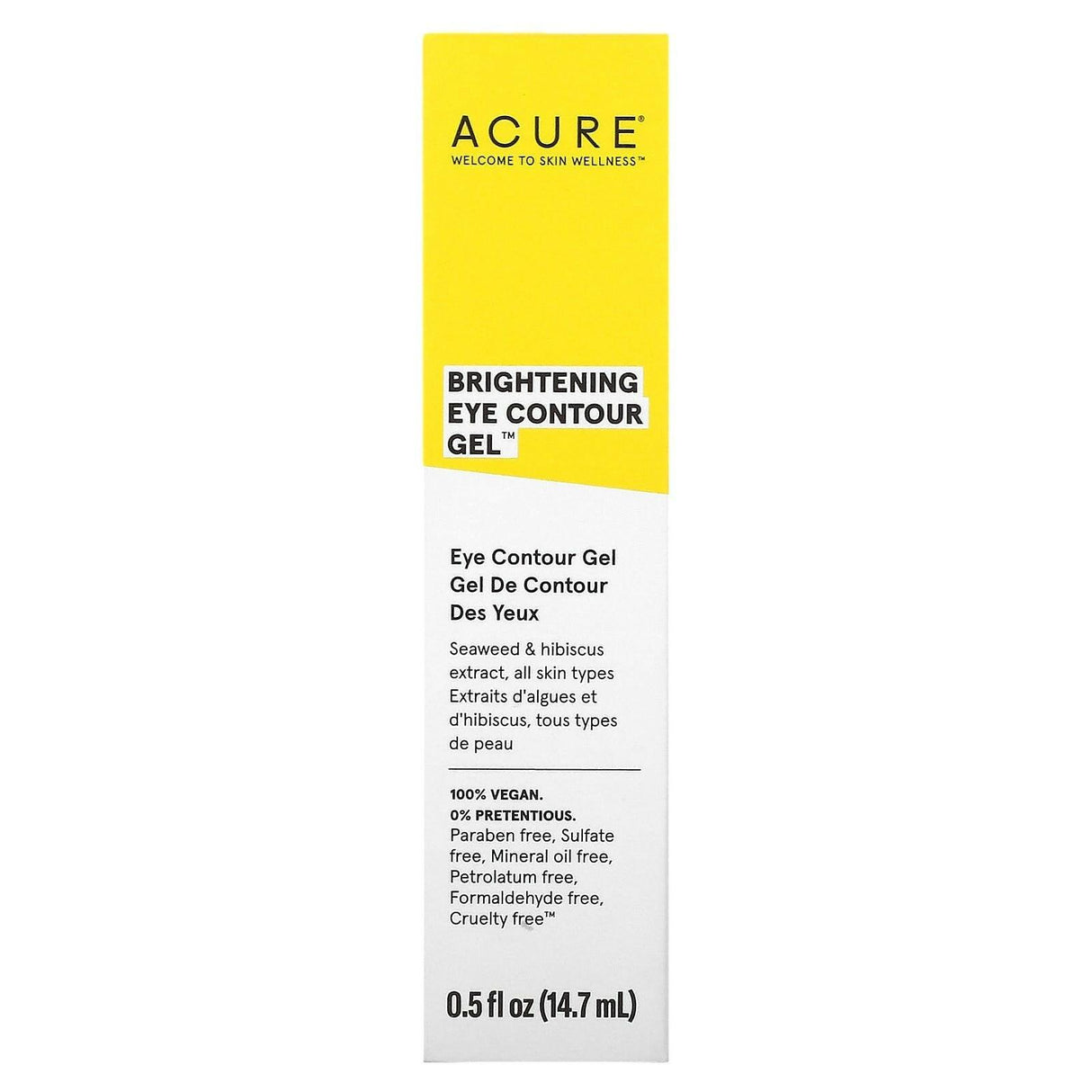 ACURE, Brightening, Eye Contour Gel, 0.5 fl oz (14.7 ml) - Supply Center USA