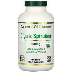 California Gold Nutrition, Organic Spirulina, USDA Organic, 500 mg, 720 Tablets - HealthCentralUSA