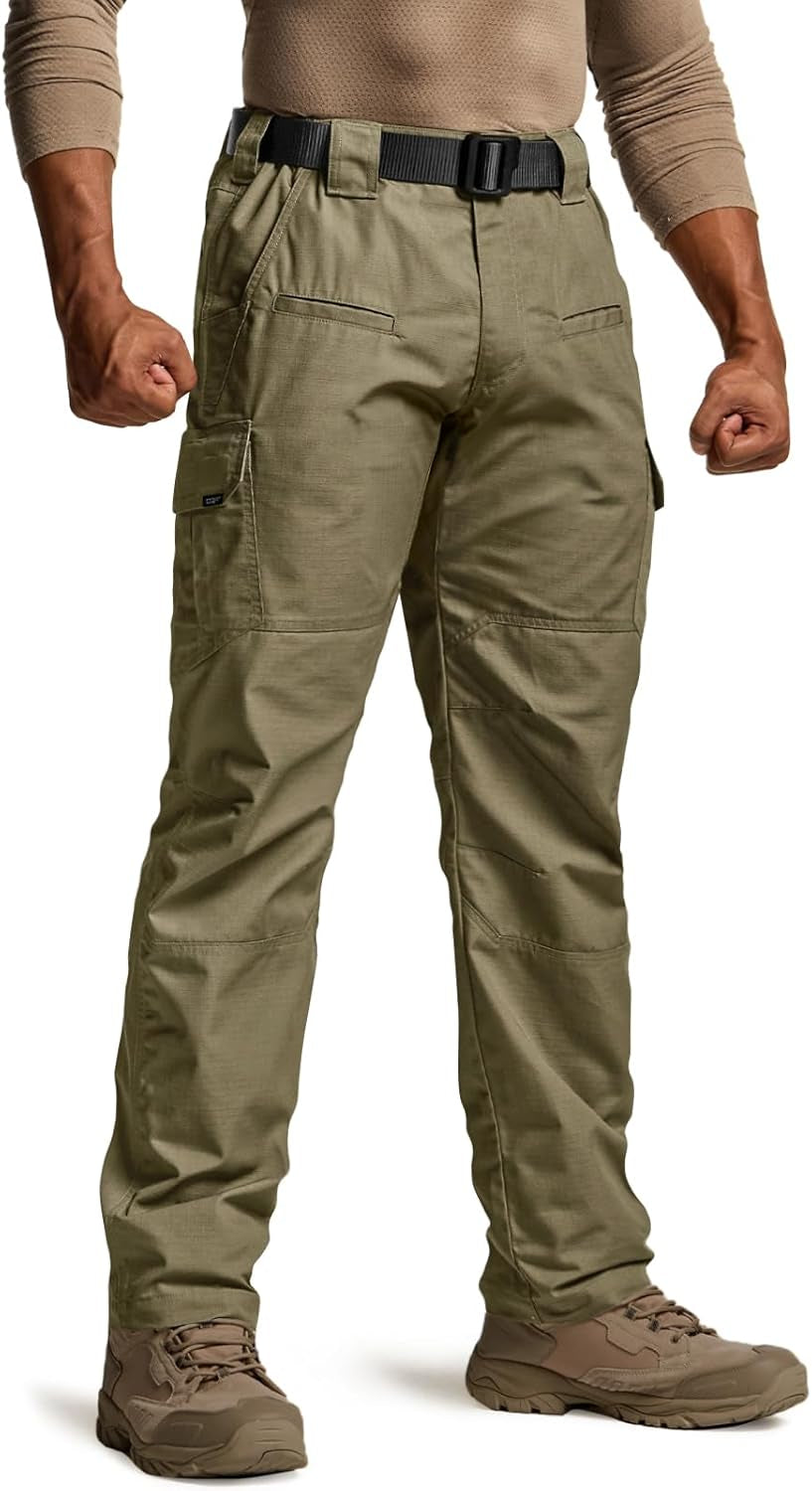 CQR Men'S Tactical Pants, Water Resistant Ripstop Cargo Pants, Lightweight EDC Work Hiking Pants, Outdoor Apparel
