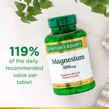 Nature'S Bounty Magnesium, Bone and Muscle Health, Whole Body Support, Tablets, 500 Mg, 200 Ct - Supply Center USA