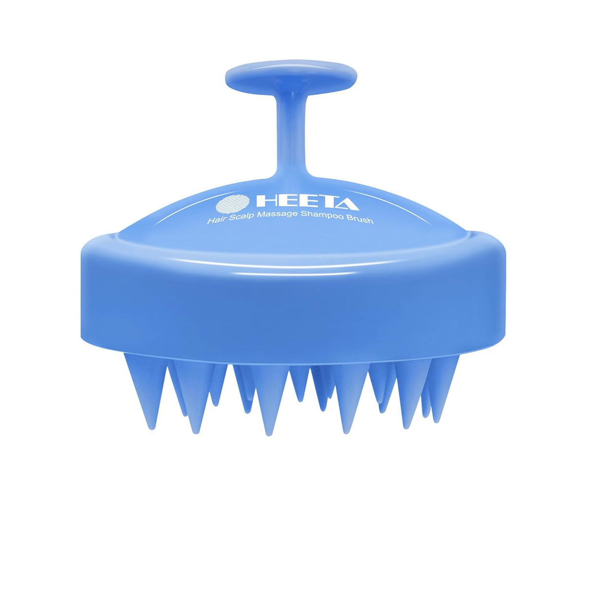 HEETA Shampoo Scalp Brush Massager Hair Growth, Scalp Scrubber with Soft Silicone Bristles for Hair Growth & Dandruff Removal, Hair Brush for Scalp Exfoliator, Black