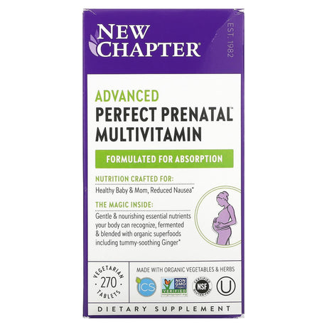 New Chapter, Advanced Perfect Prenatal Multivitamin, 96 Vegetarian Tablets - Supply Center USA