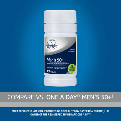 21st Century, One Daily, Men's 50+, Multivitamin Multimineral, 100 Tablets - Supply Center USA