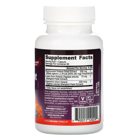 Jarrow Formulas, Blackcurrant + Lutein, 60 Veggie Caps - Supply Center USA