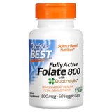 Doctor's Best, Fully Active Folate 800 with Quatrefolic, 800 mcg, 60 Veggie Caps - Supply Center USA