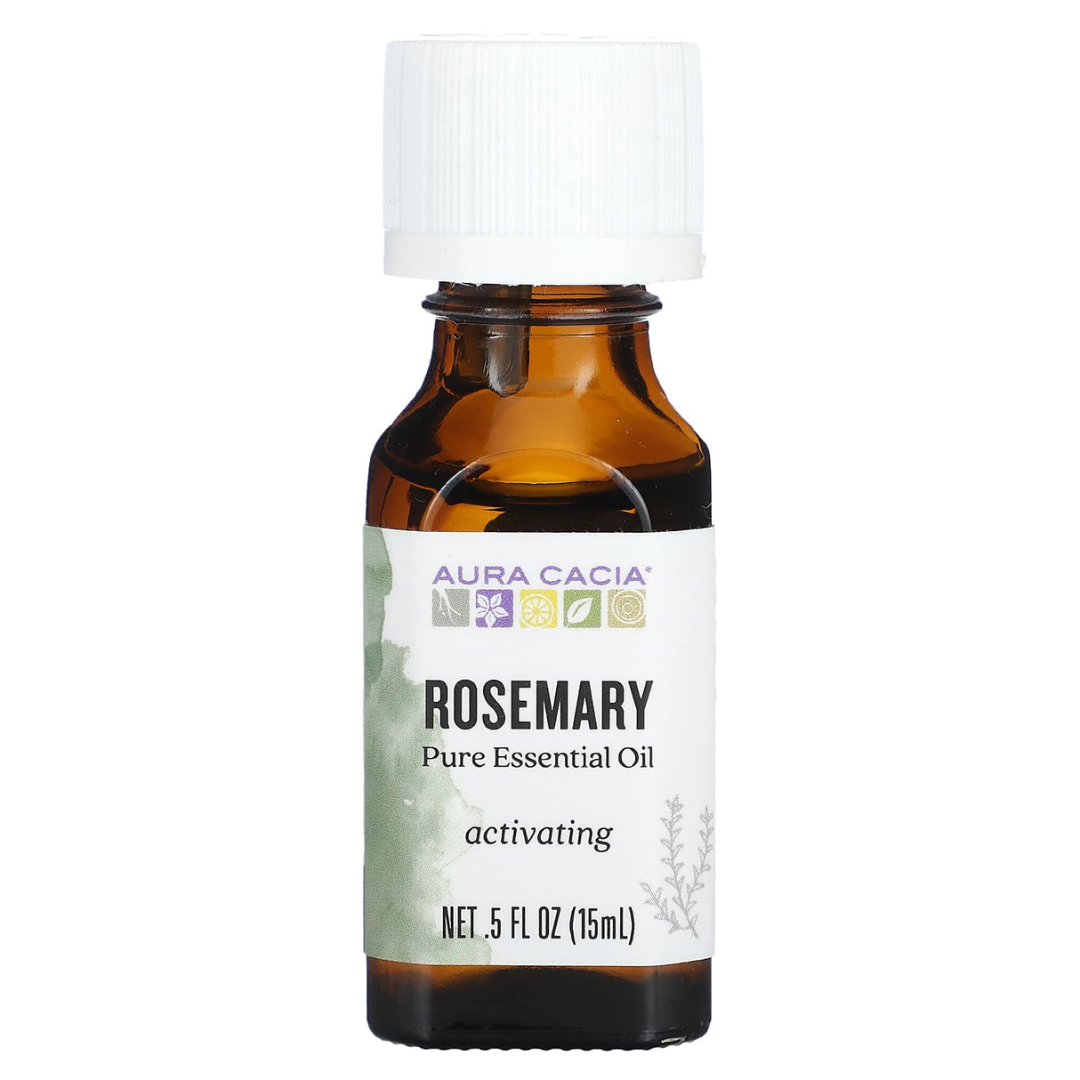 Aura Cacia, Pure Essential Oil, Rosemary, .5 fl oz (15 ml)