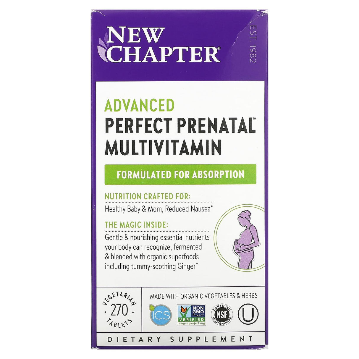 New Chapter, Advanced Perfect Prenatal Multivitamin, 192 Vegetarian Tablets - Supply Center USA