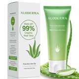 Aloderma 99% Organic Aloe Vera Gel for Face Made within 12 Hours of Harvest - Natural Hydrating Pure Aloe Vera Gel for Soothing Skincare - Moisturizing Aloe Gel for Skin, Face, & Sensitive Skin, 4Oz - Supply Center USA