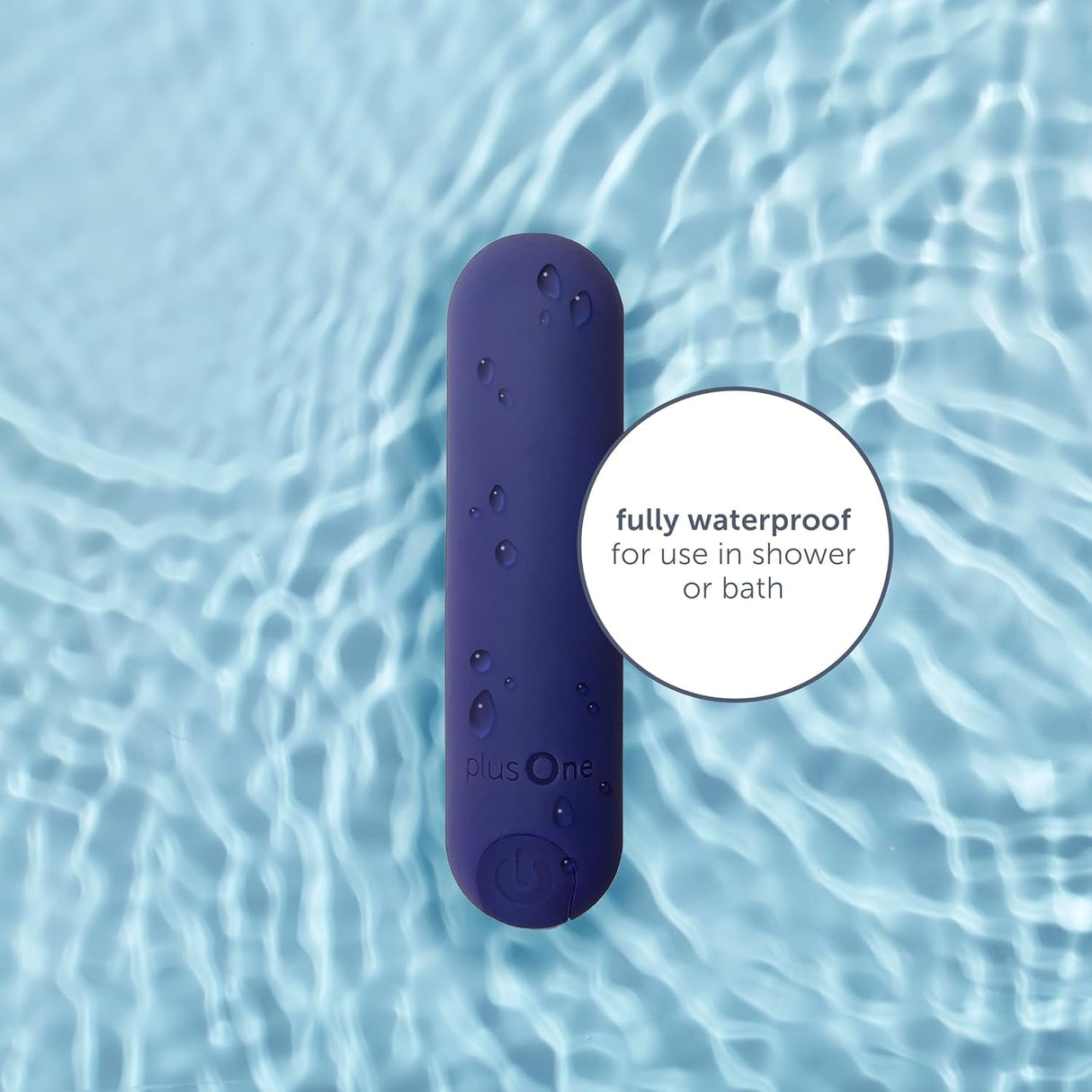 Plusone Bullet Vibrator for Women, Mini Vibrator Made of Body-Safe Silicone, Fully Waterproof, USB Rechargeable, Personal Massager with 10 Vibration Settings, Purple